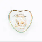 Annieglass Mississippi Heart Plate 5"