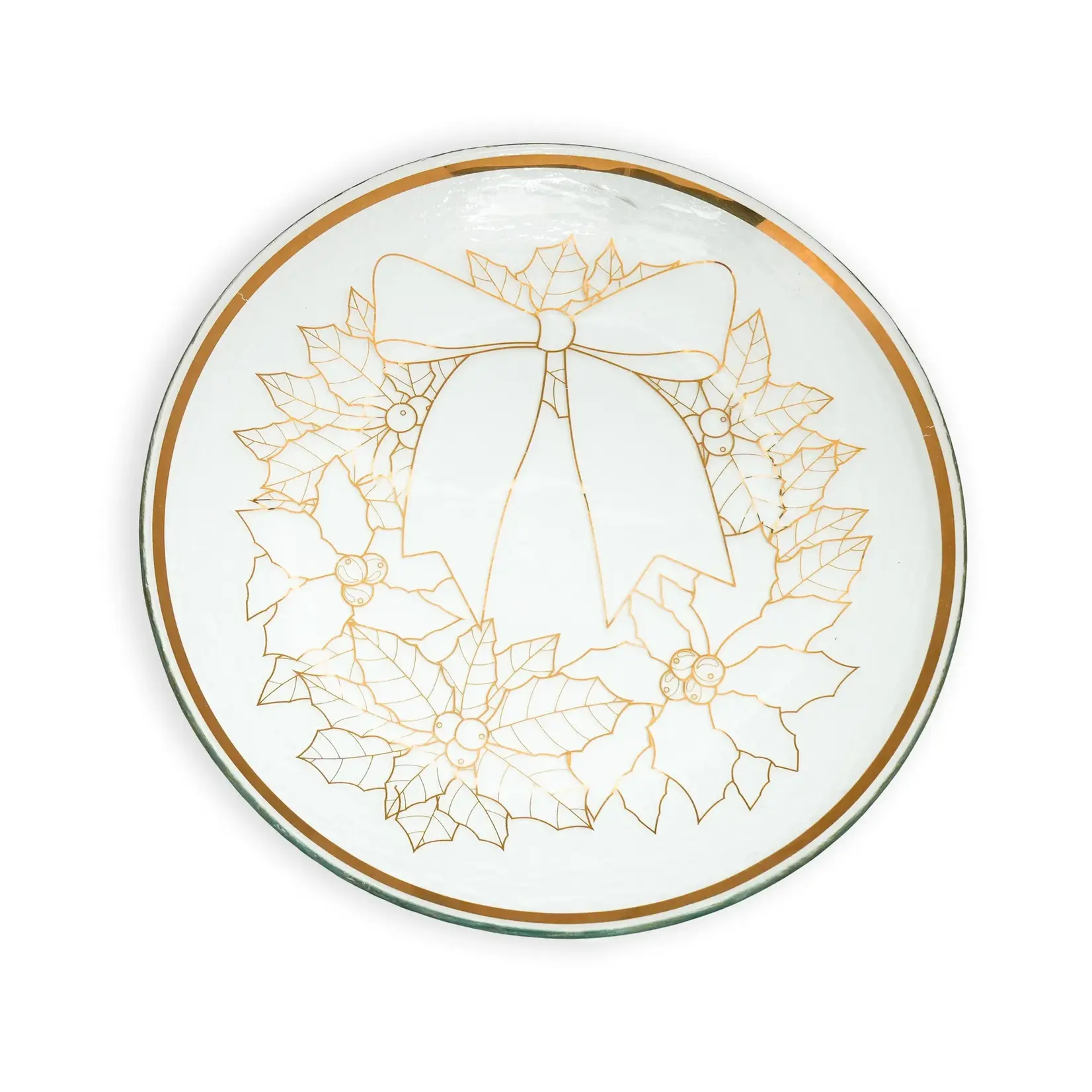 Annieglass Christmas Wreath Platter 13"