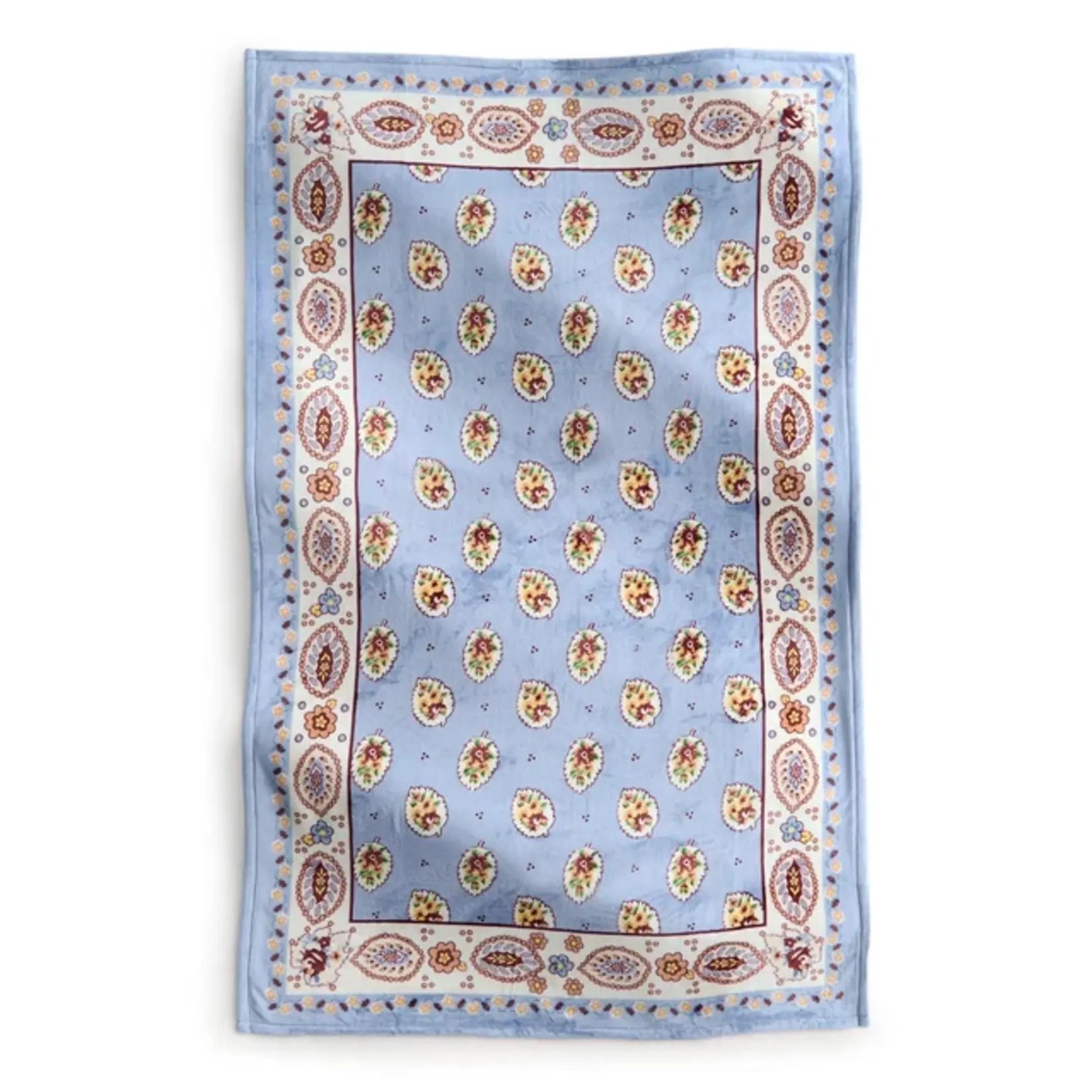 Vera Bradley Plush Throw Blanket Blue Leaf