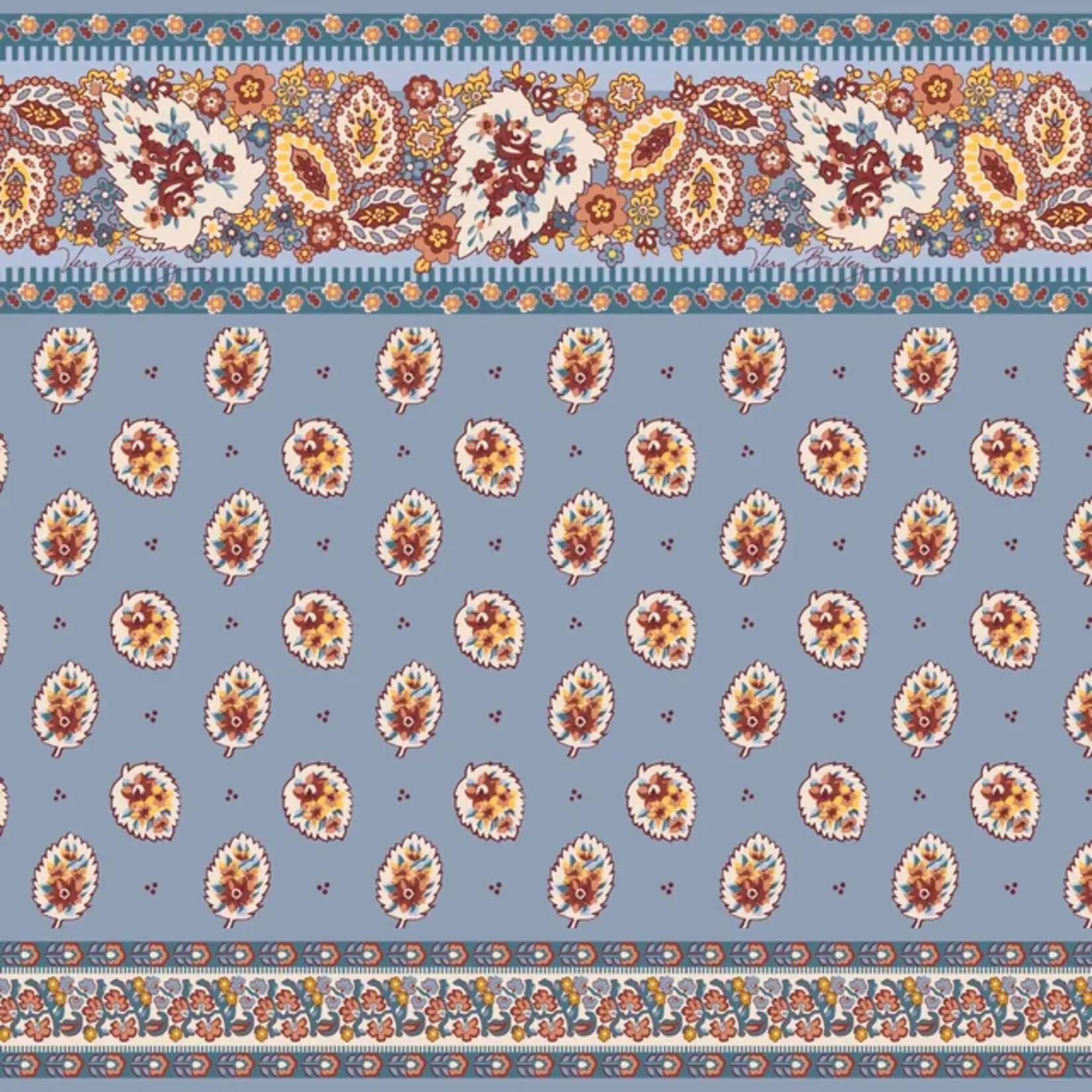 Vera Bradley Plush Throw Blanket Blue Leaf