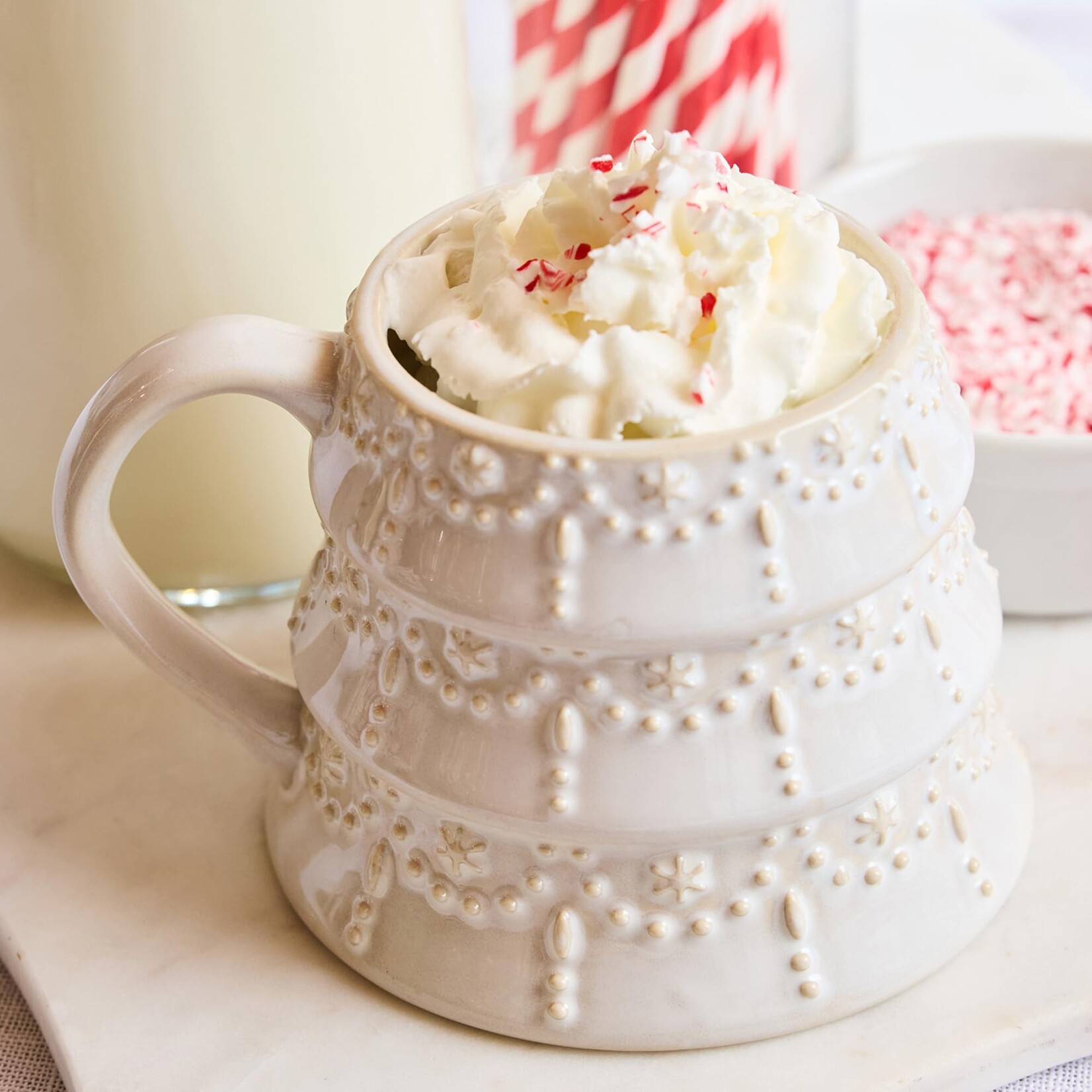 Mary Square Sculpted Tree Mug
