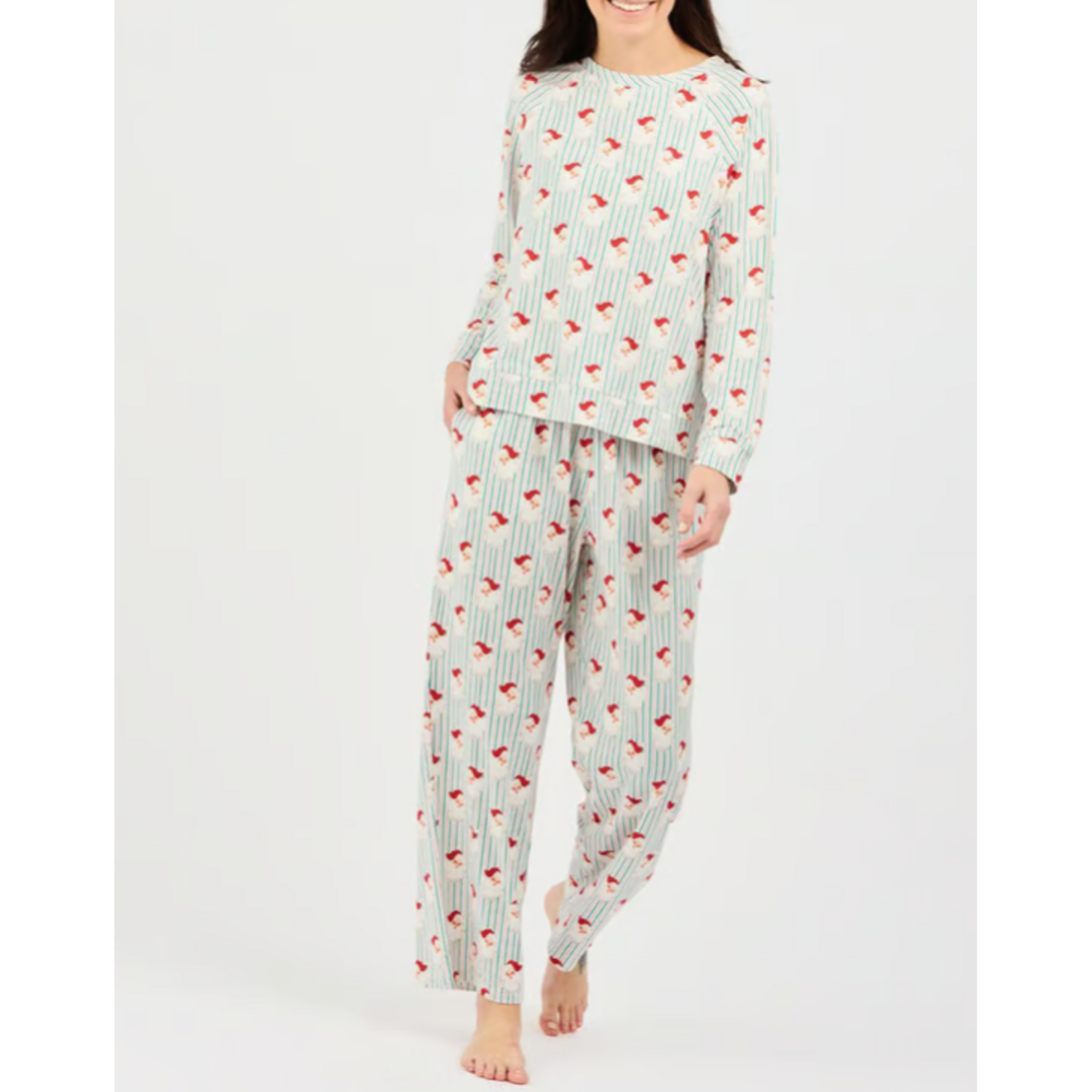 Mary Square Annie Santa Baby Stripes PJ Set LSLP
