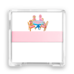 Taylor Paladino Square Desk Set Dogs Playing Mahjong