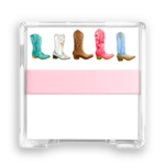 Taylor Paladino Square Desk Set Colorful Cowboy Boots