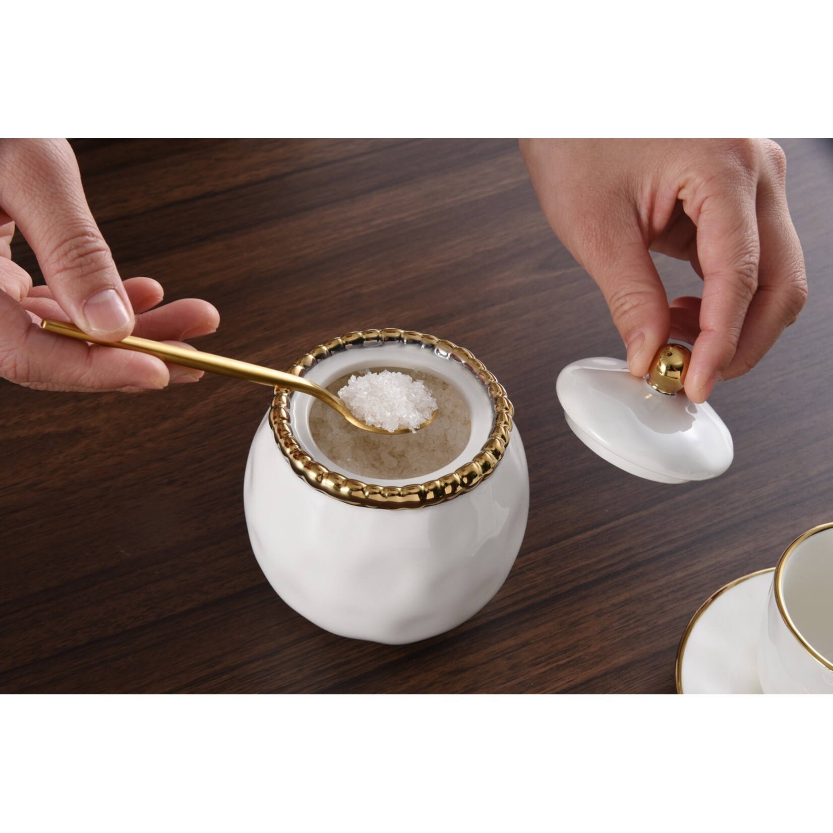 Pampa Bay Golden Salerno Covered Sugar Bowl