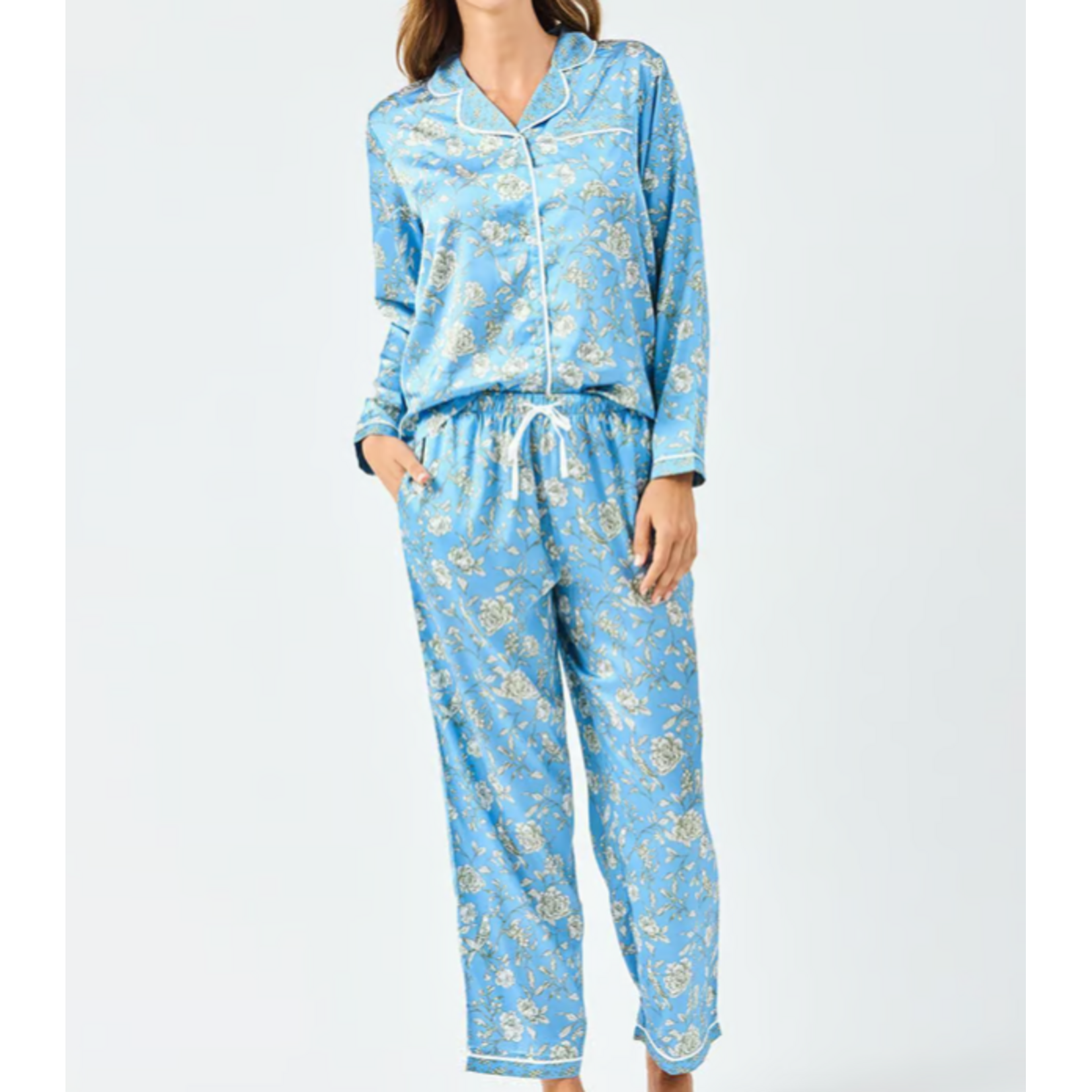 Mary Square Pant Set Charlotte Song Bird Blue