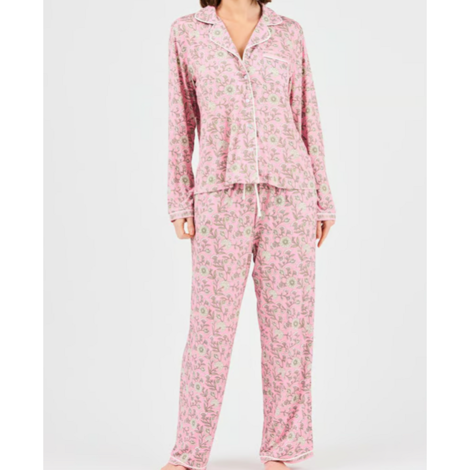 Mary Square Pant Set Charlotte Thistle Vines Pink