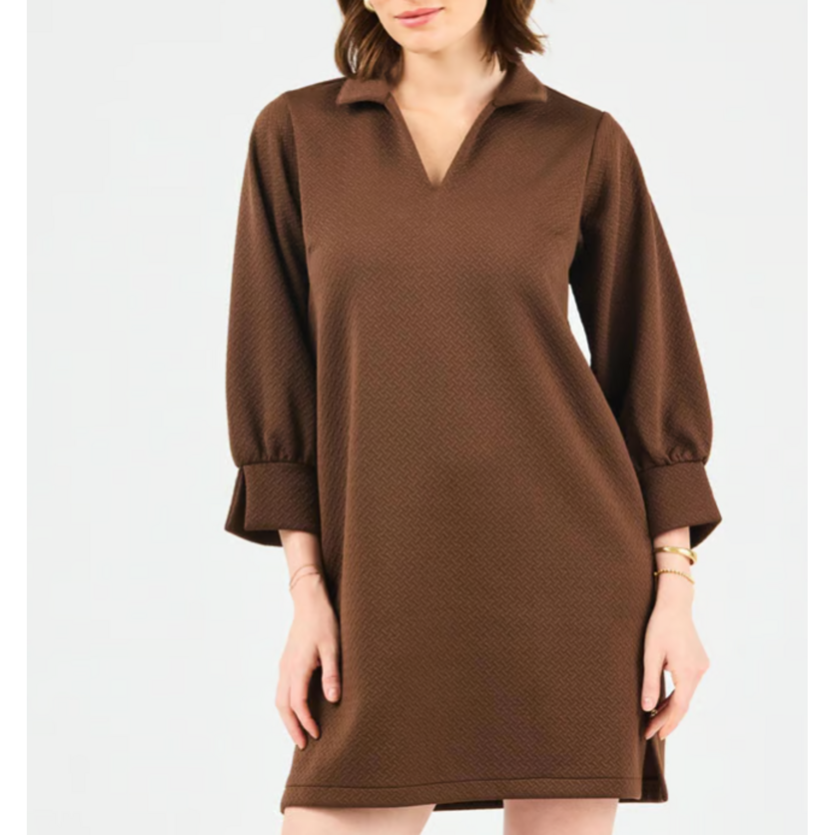 Mary Square Dress Hadley Espresso