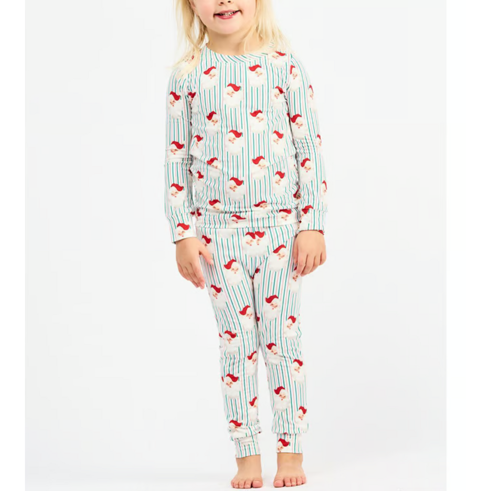 Mary Square Annie Toddler PJ Set Santa Baby Stripe