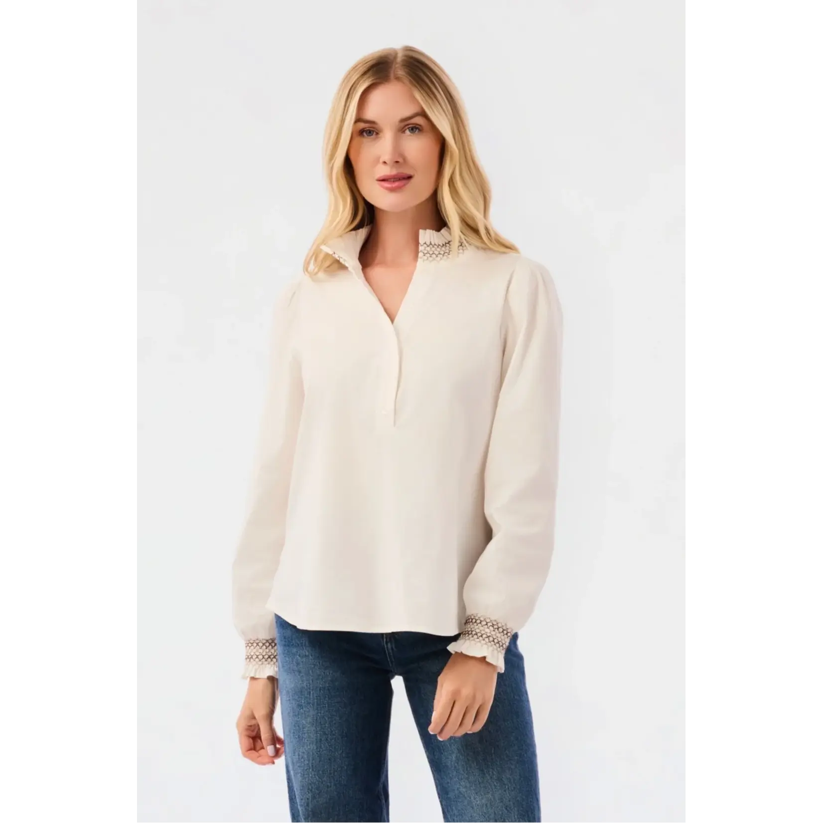 Mary Square Top Kimberly Ivory