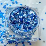 Nola Glitter Goddess Blue White and Silver Face and Body Glitter Gel