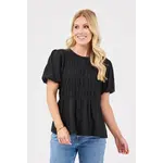 Mary Square Hope Top Black