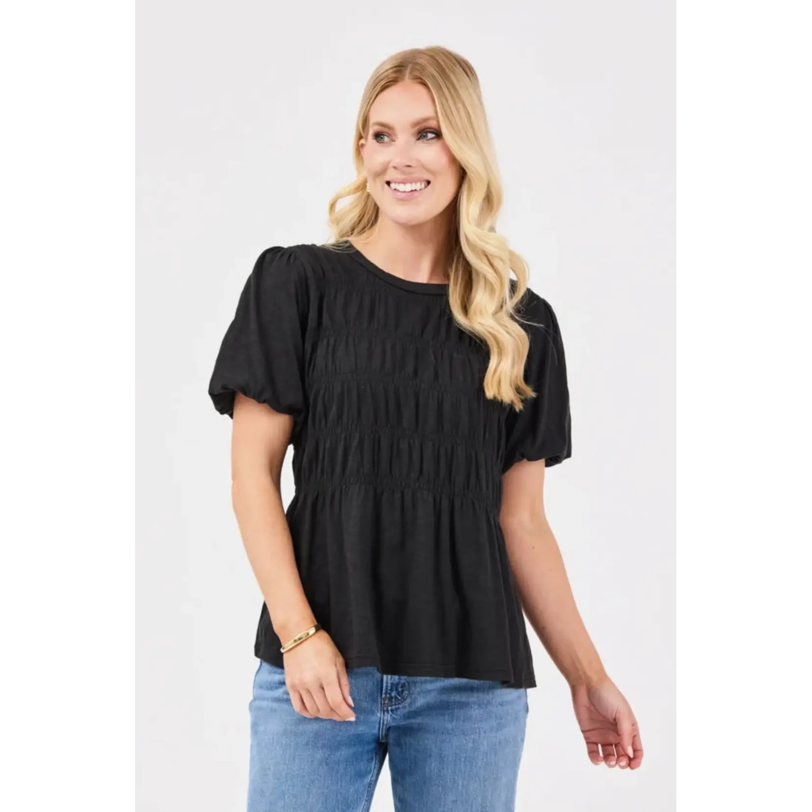Mary Square Hope Top Black