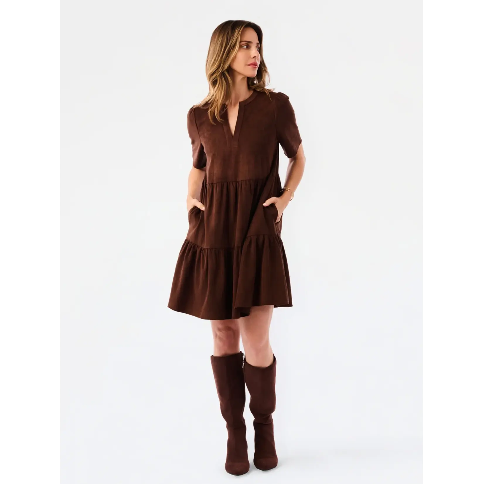 Mary Square Adelyn Dress Tan