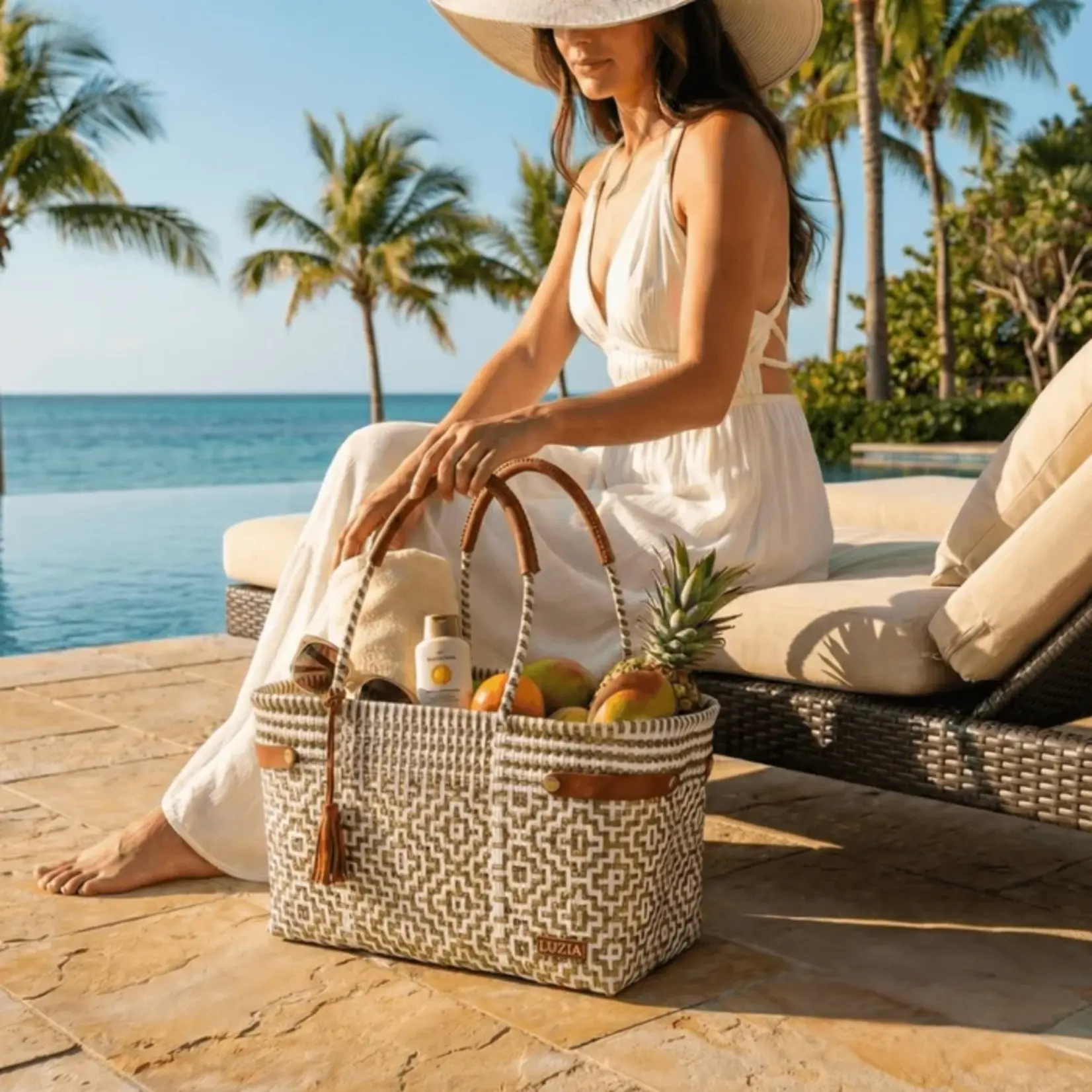 Luzia Basket Jumbo Cross Diamond White Gold