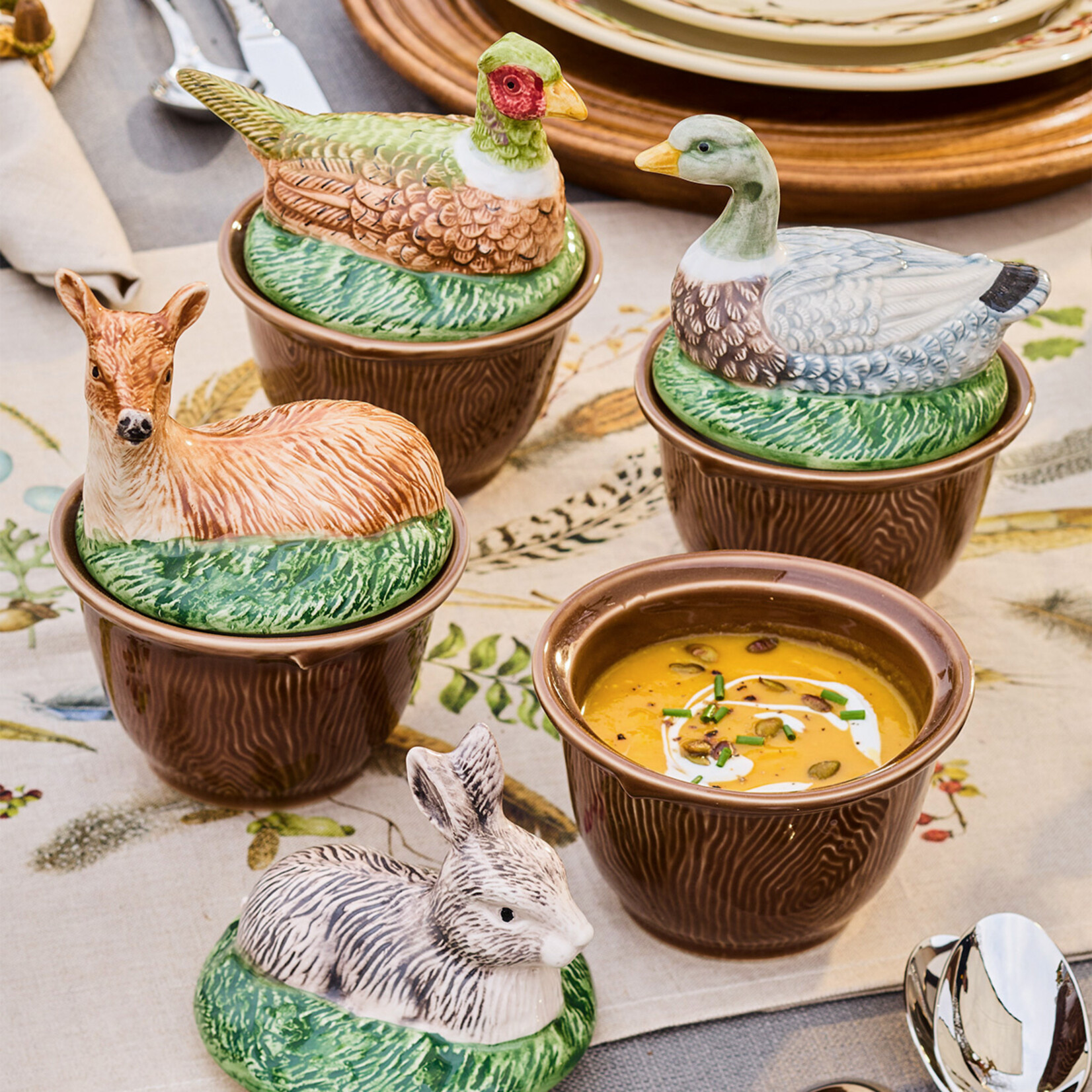 Juliska Forest Walk Duck Bowl with Lid-Multi