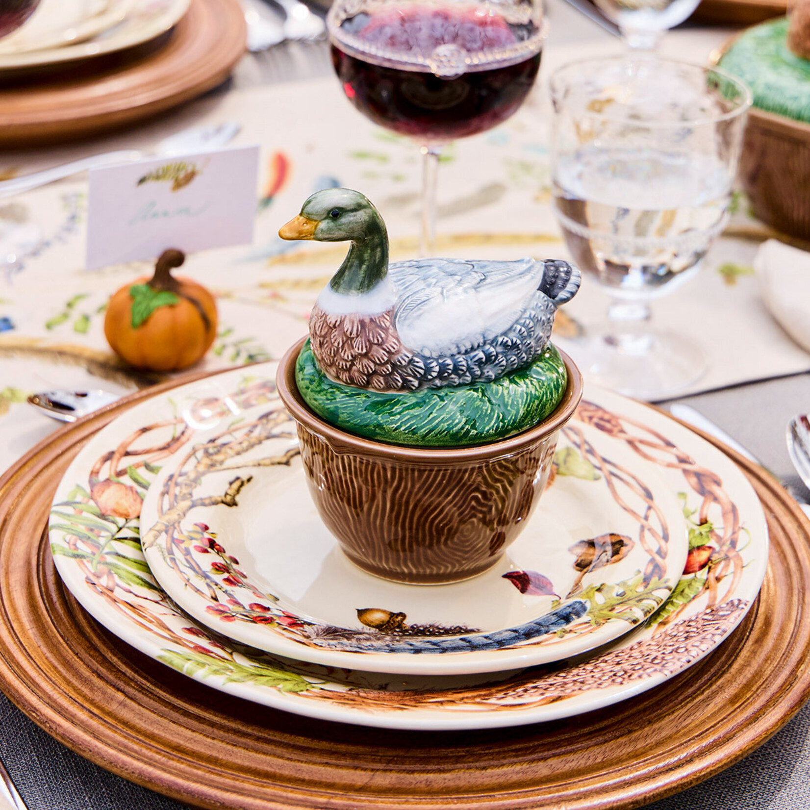 Juliska Forest Walk Duck Bowl with Lid-Multi