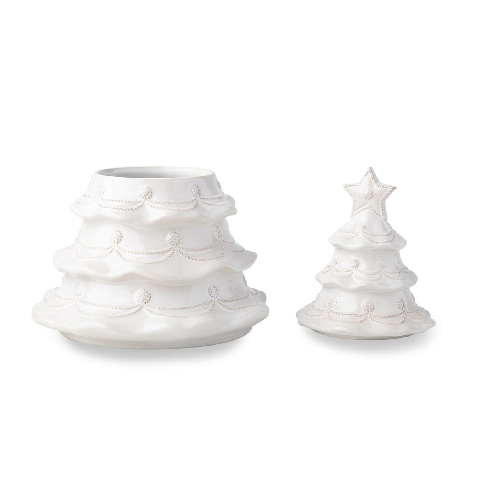 Juliska Berry & Thread Christmas Tree Cookie Jar - Whitewash