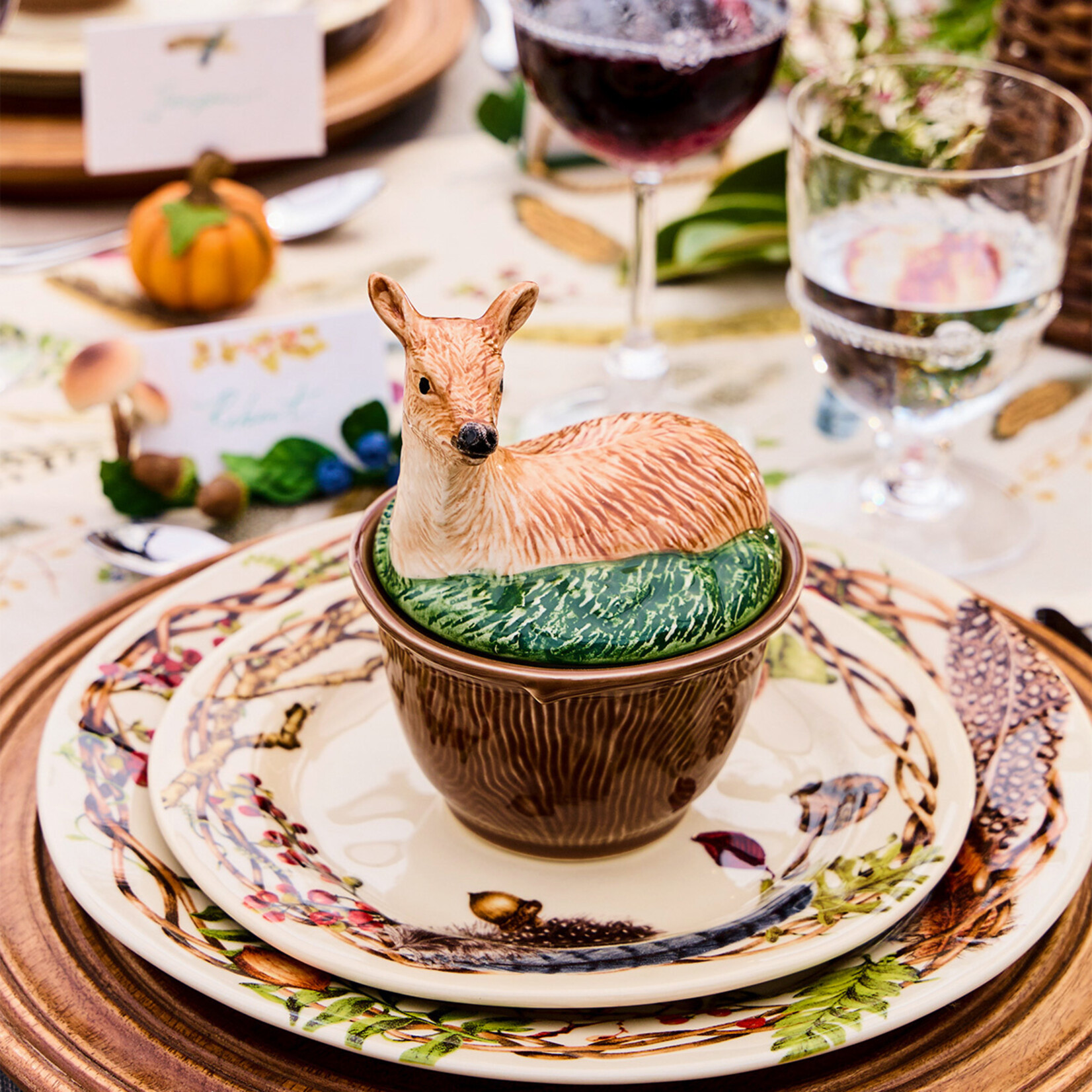 Juliska Forest Walk Deer Bowl with Lid-Multi