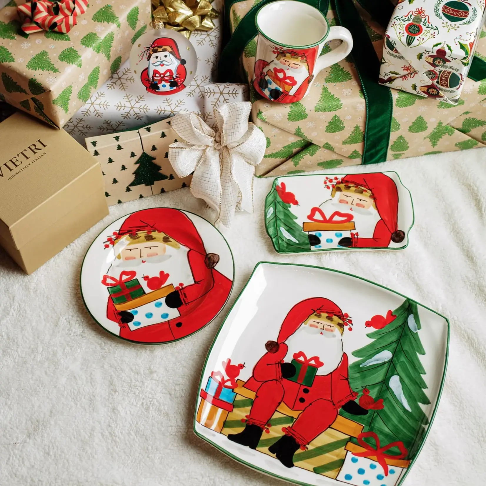 Vietri Old St. Nick 2026 Limited Edition Square Platter