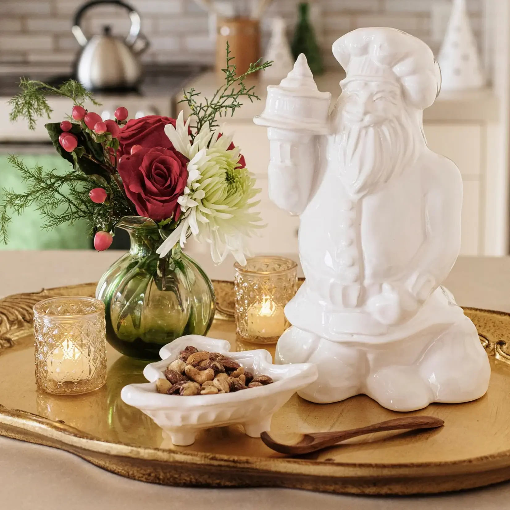Vietri Pietra Natale Figural Tree Candy Dish