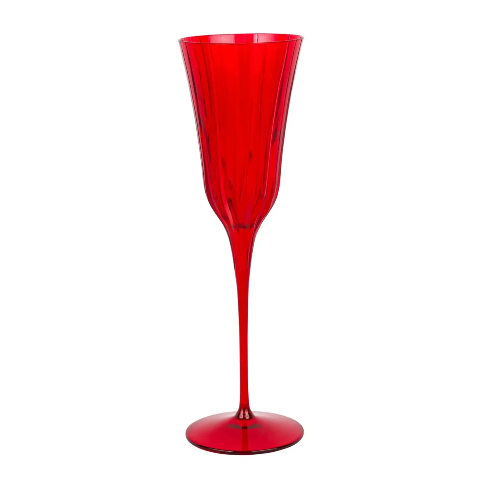 Vietri Natalia Red Champagne Glass