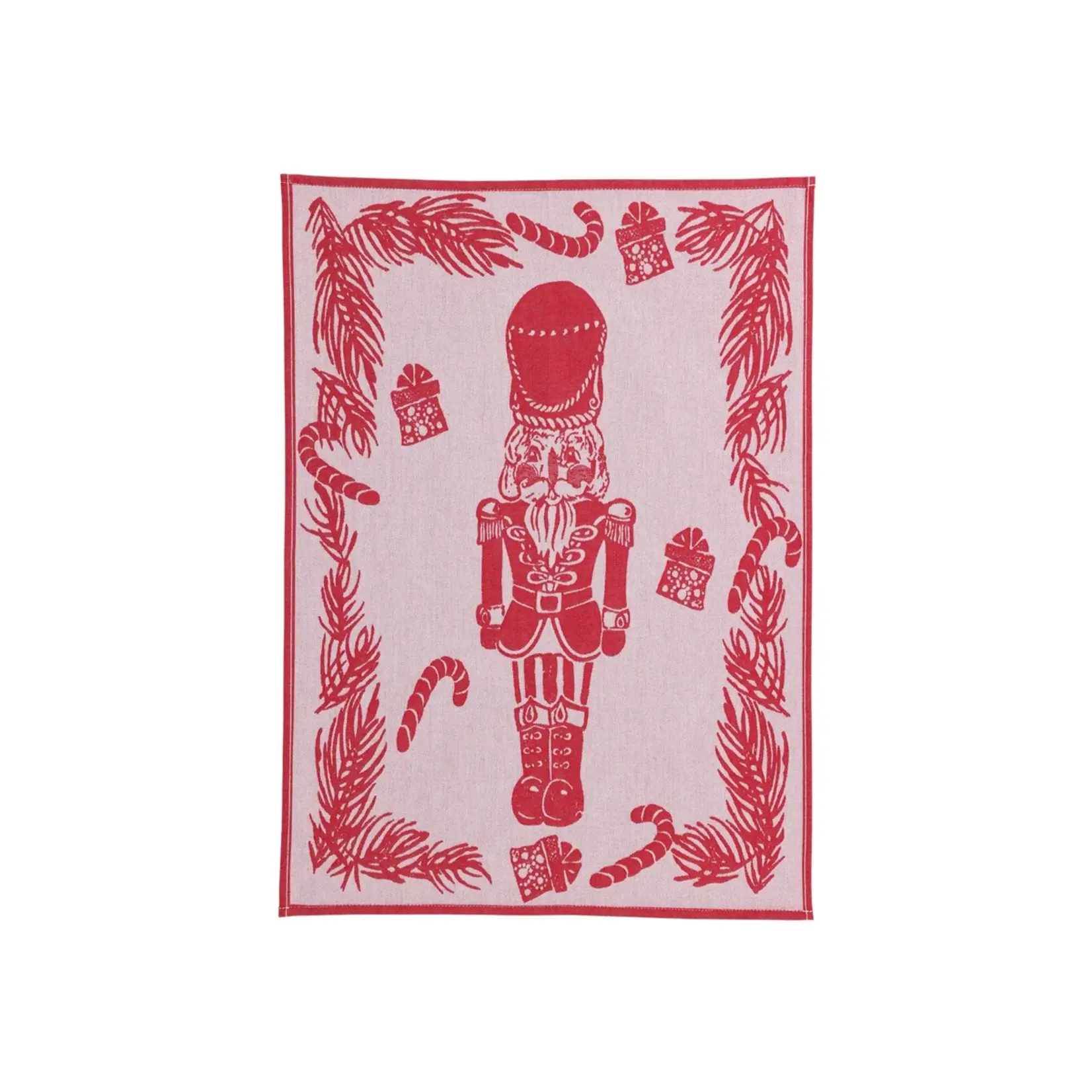 Vietri Strofinaccio Red Nutcracker Dish Towels Set of 2
