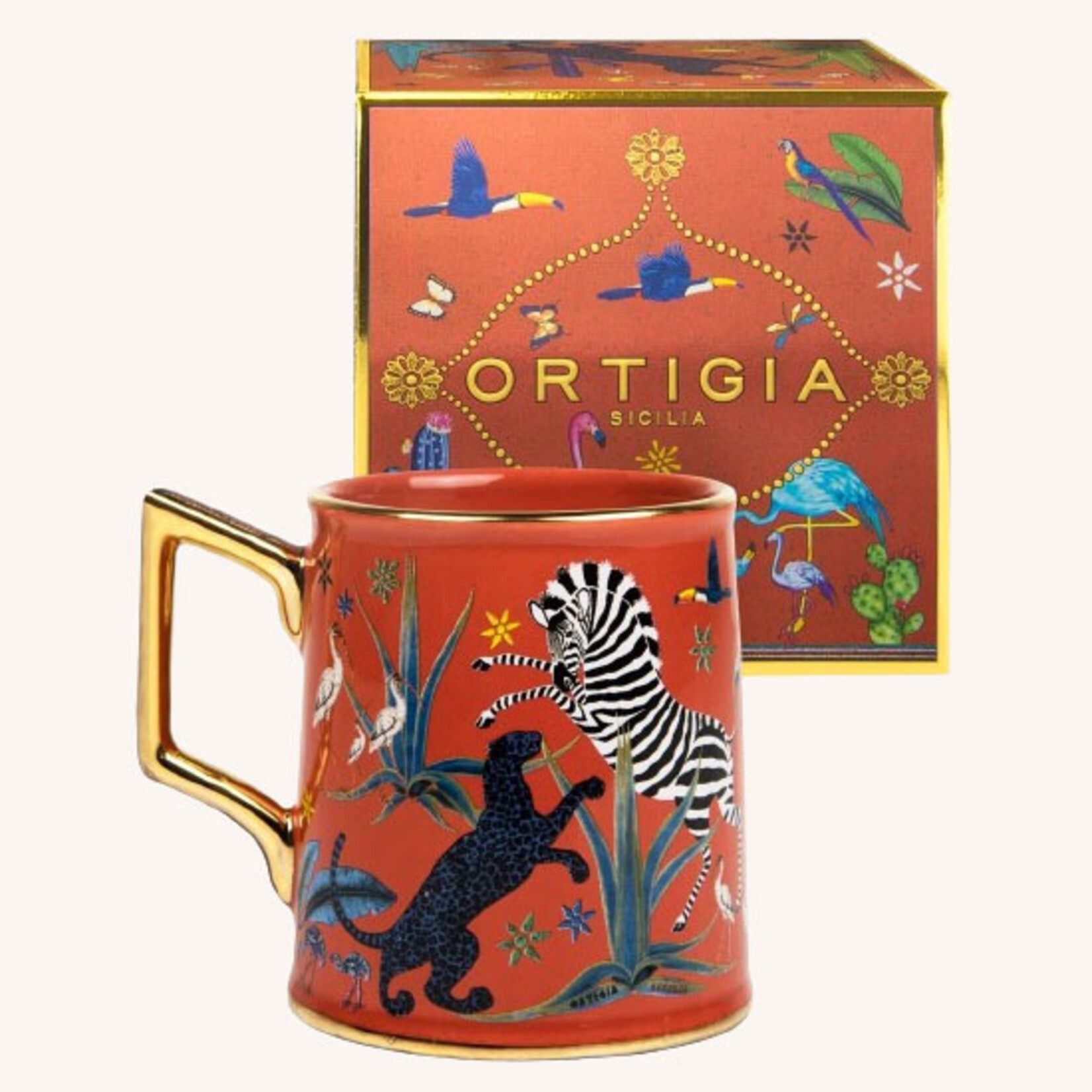 Ortigia Ceramic Jungle Corallo Tazza