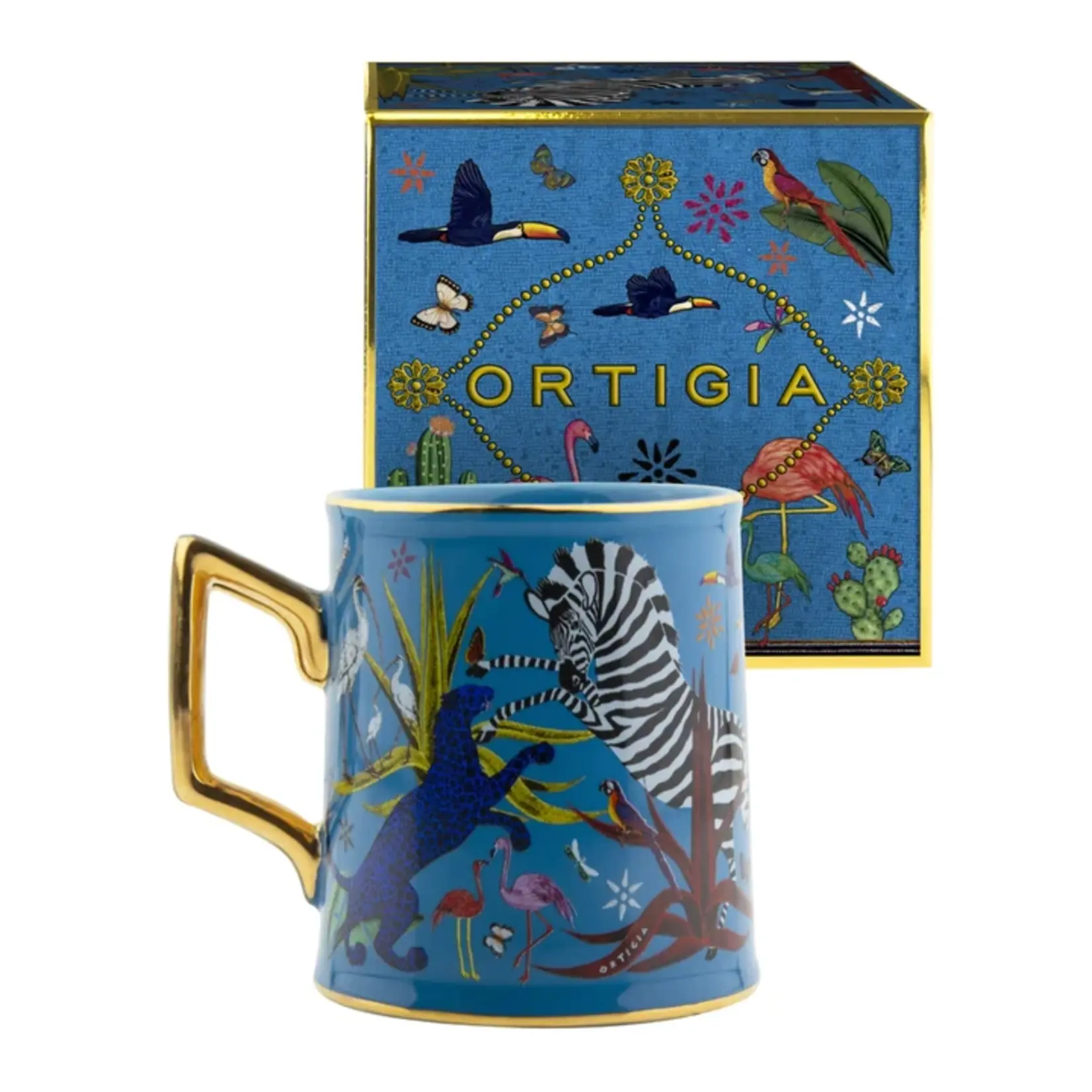 Ortigia Ceramic Jungle Blue Tazza