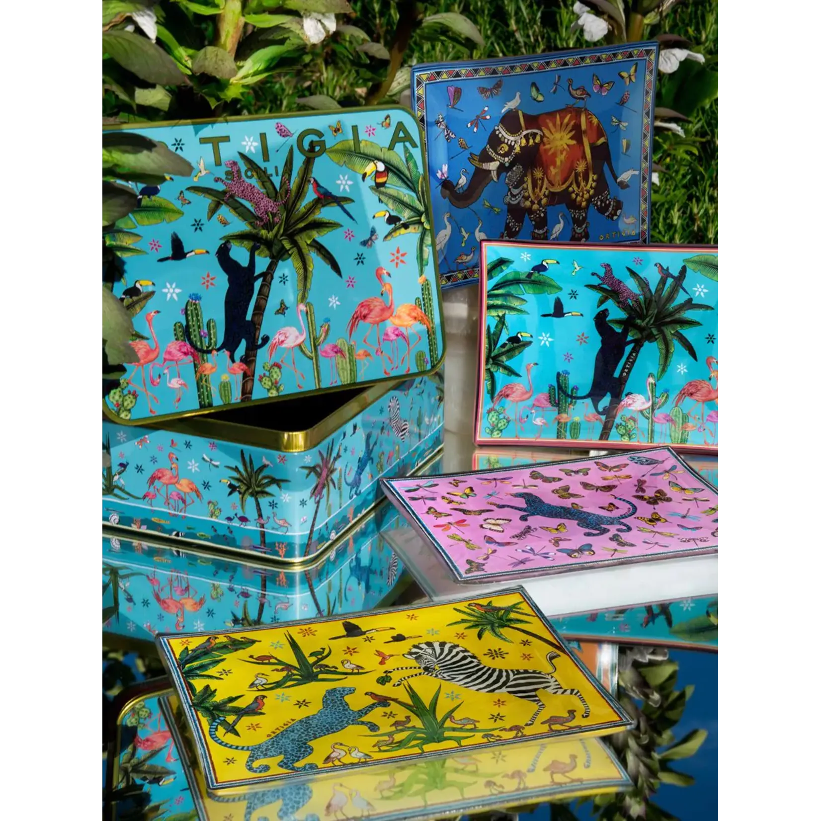 Ortigia Jungle 4 Glass Plates