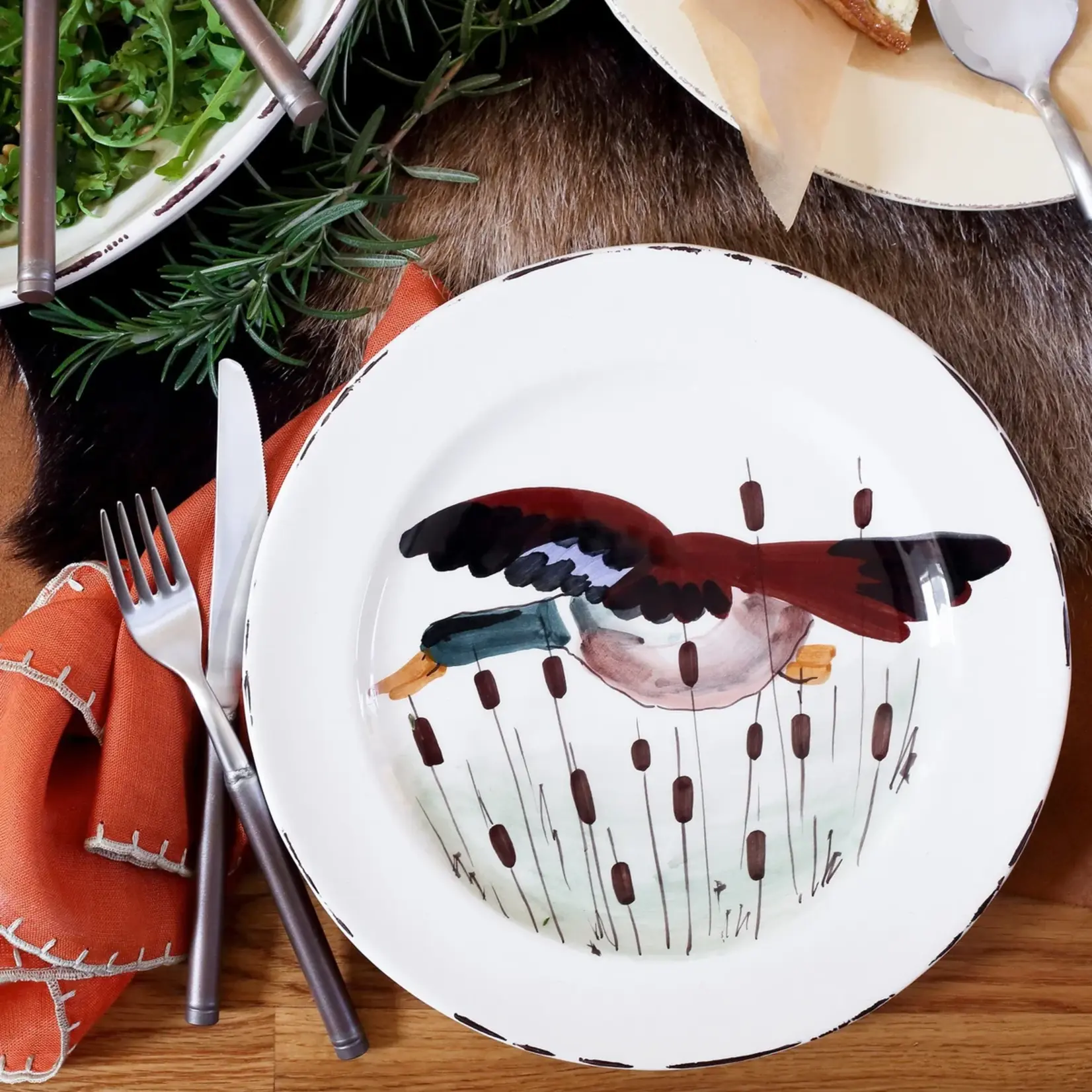 Vietri Wildlife Dinner Plate Mallard