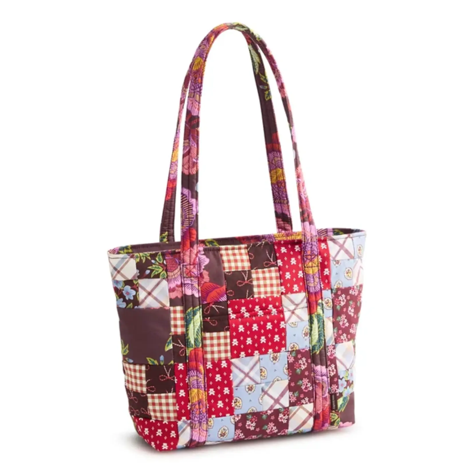 Vera Bradley Small Original Vera Tote Festive Check Patchwork