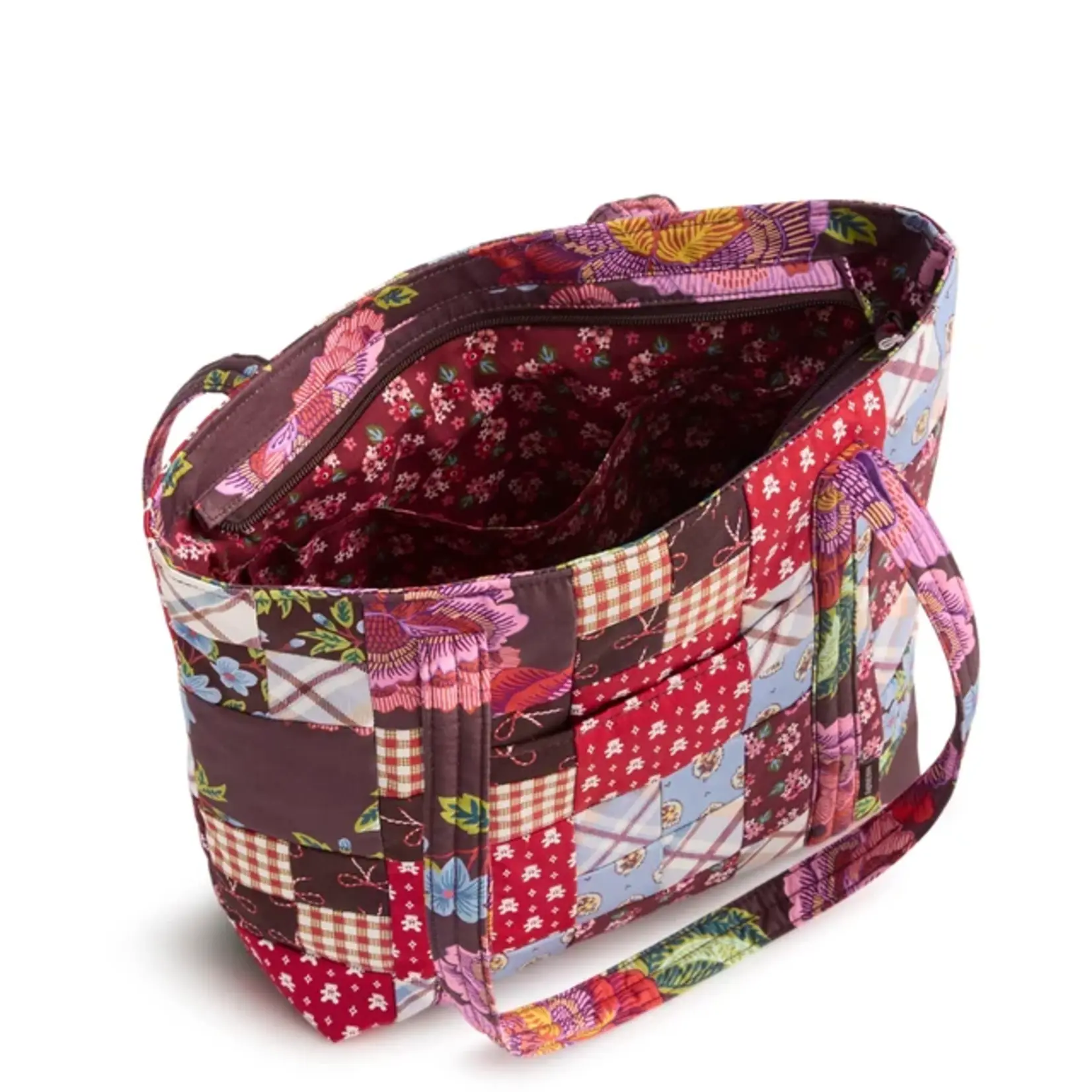 Vera Bradley Small Original Vera Tote Festive Check Patchwork
