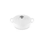 Le Creuset Signature Round Wide Oven, 3.5 Qt, White