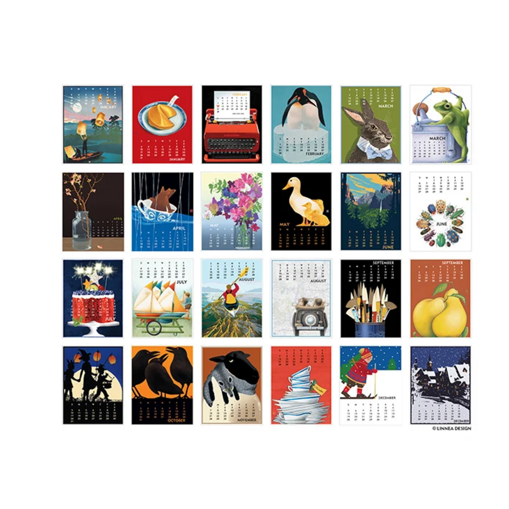 Linnea Design 2027 Linnea Desktop Calendar