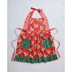 Print Fresh Ruffle Apron Holiday Hens
