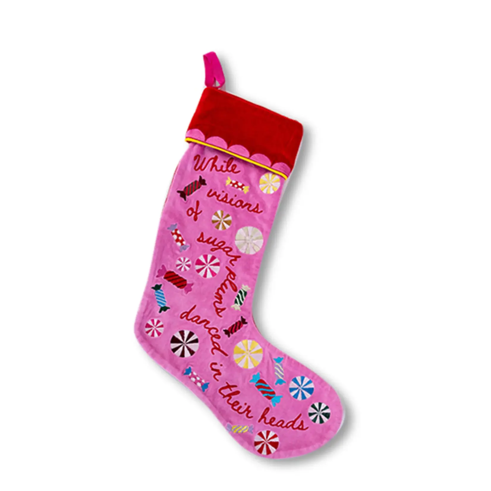 Furbish Sugar Plums Embroidered Stocking