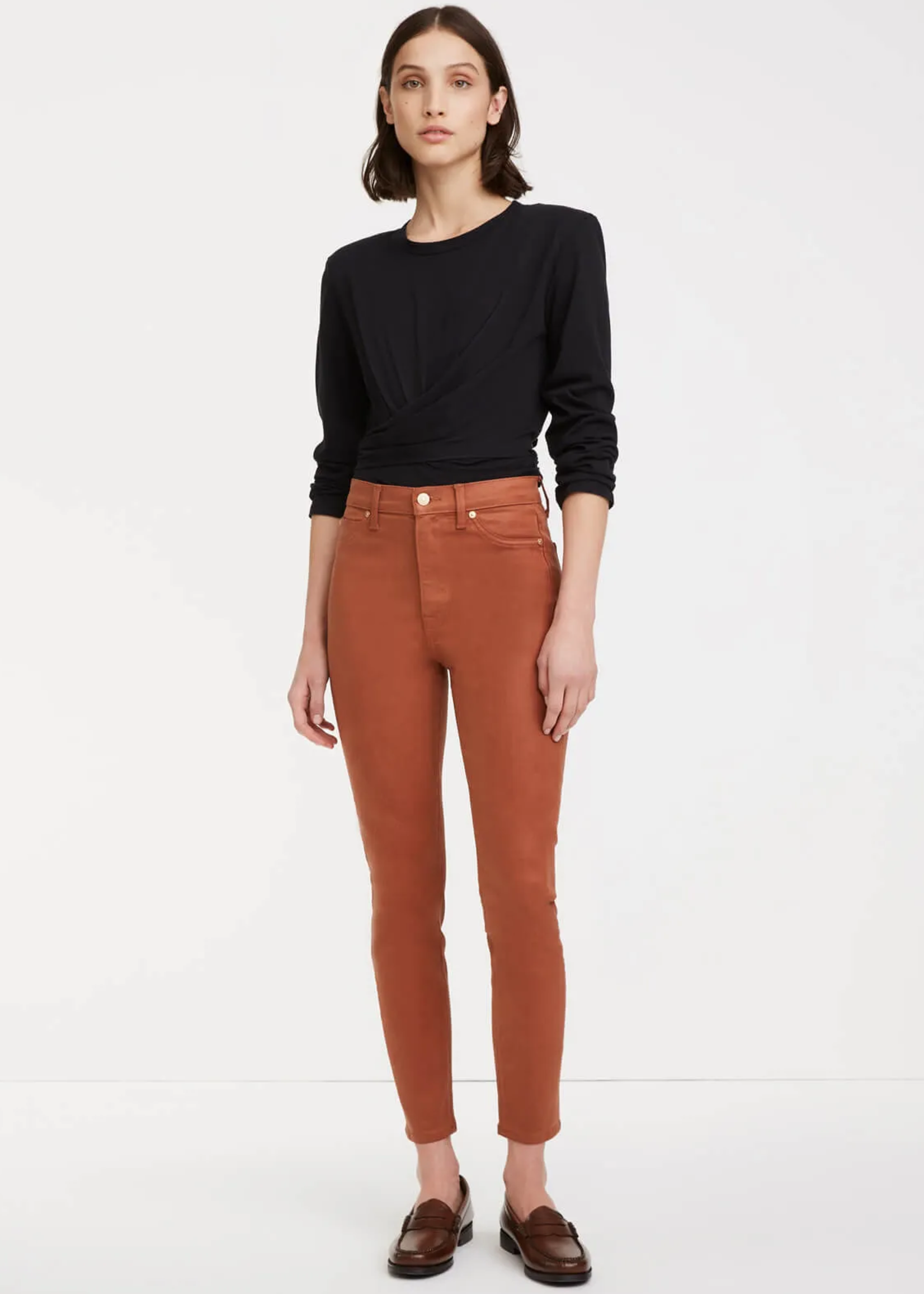 7 for all mankind High Waisted Ankle Skinny Spice