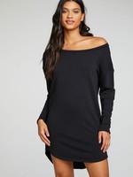 Chaser French Terry LS Shoulder Dress