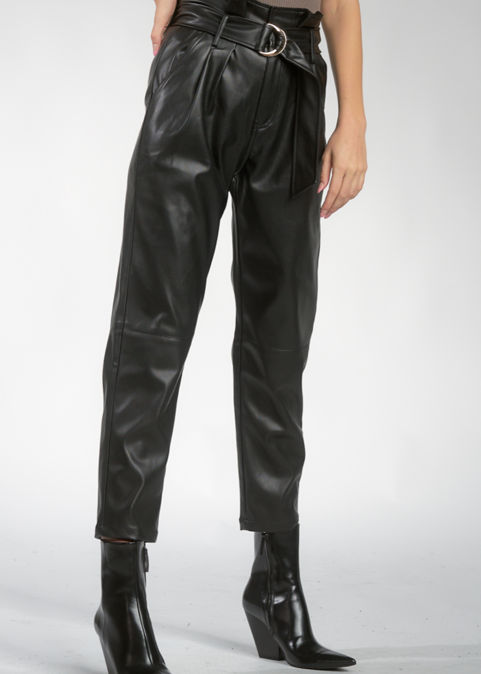 Elan Leather Pant with Belt