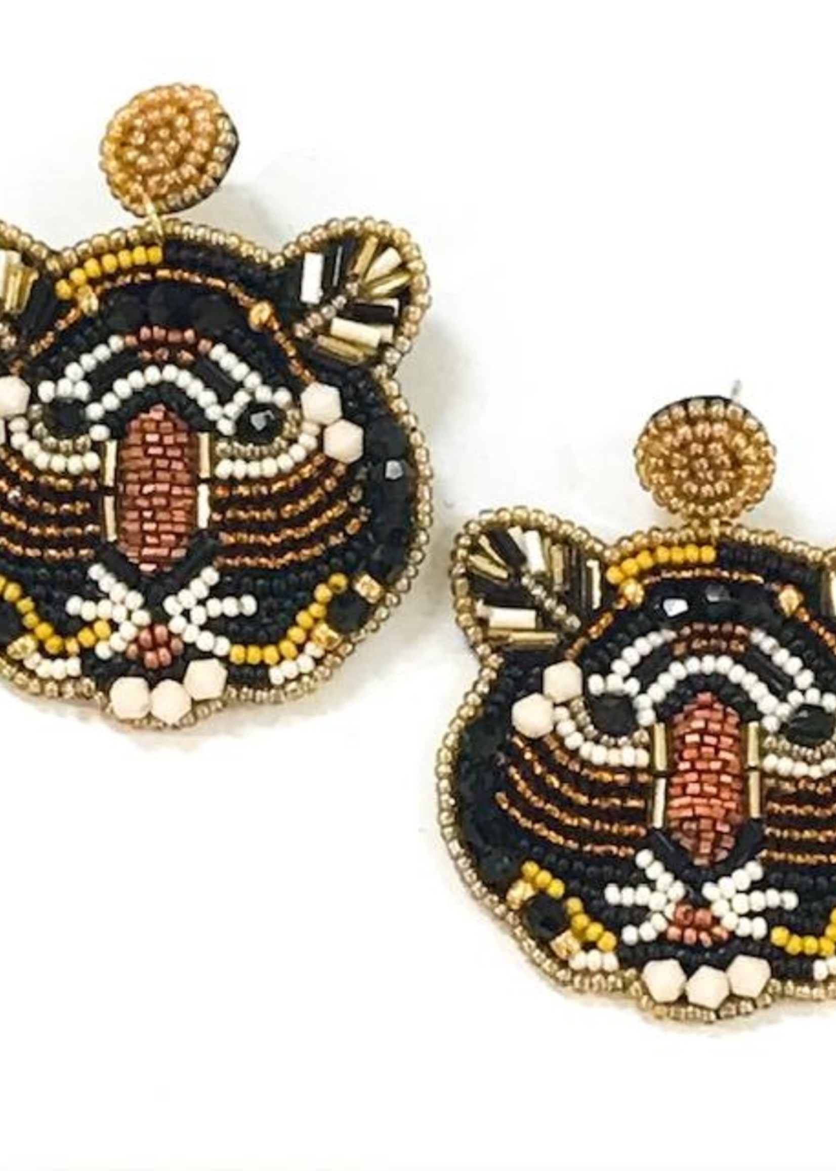 Allie Beads Tiger Earrings