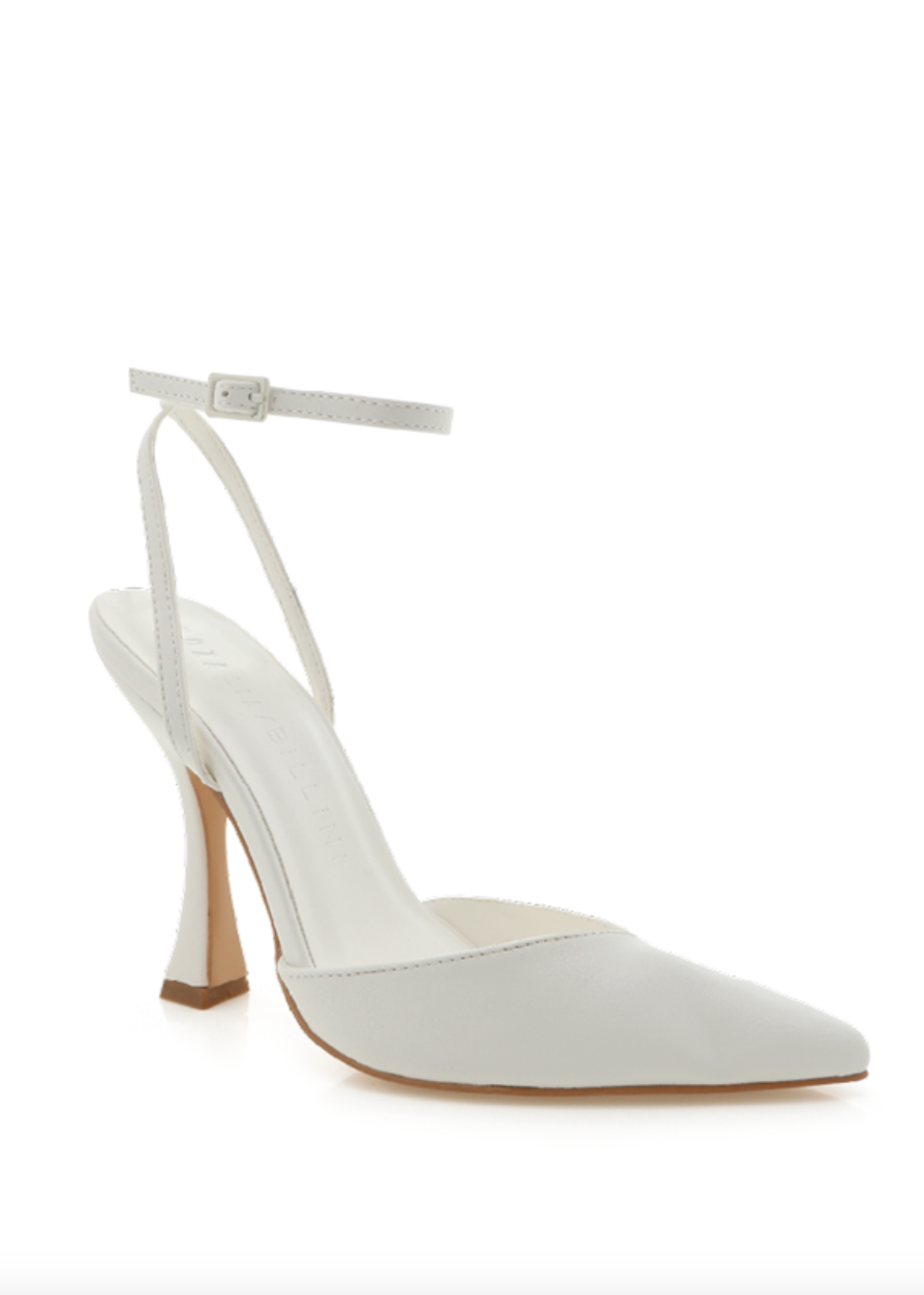 White Ankle Strap Pump - House of Wallace