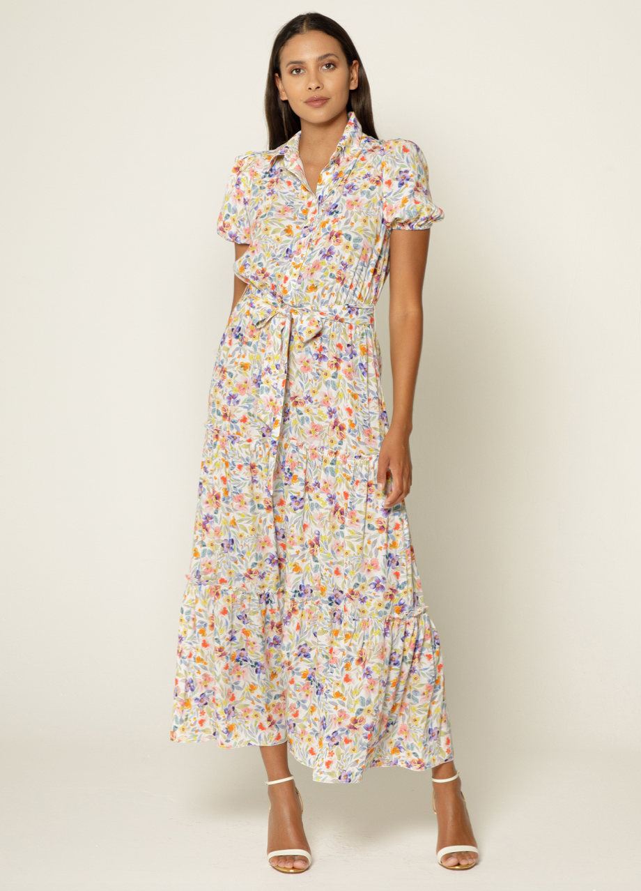 Floral Maxi Shirt Dress - House of Wallace