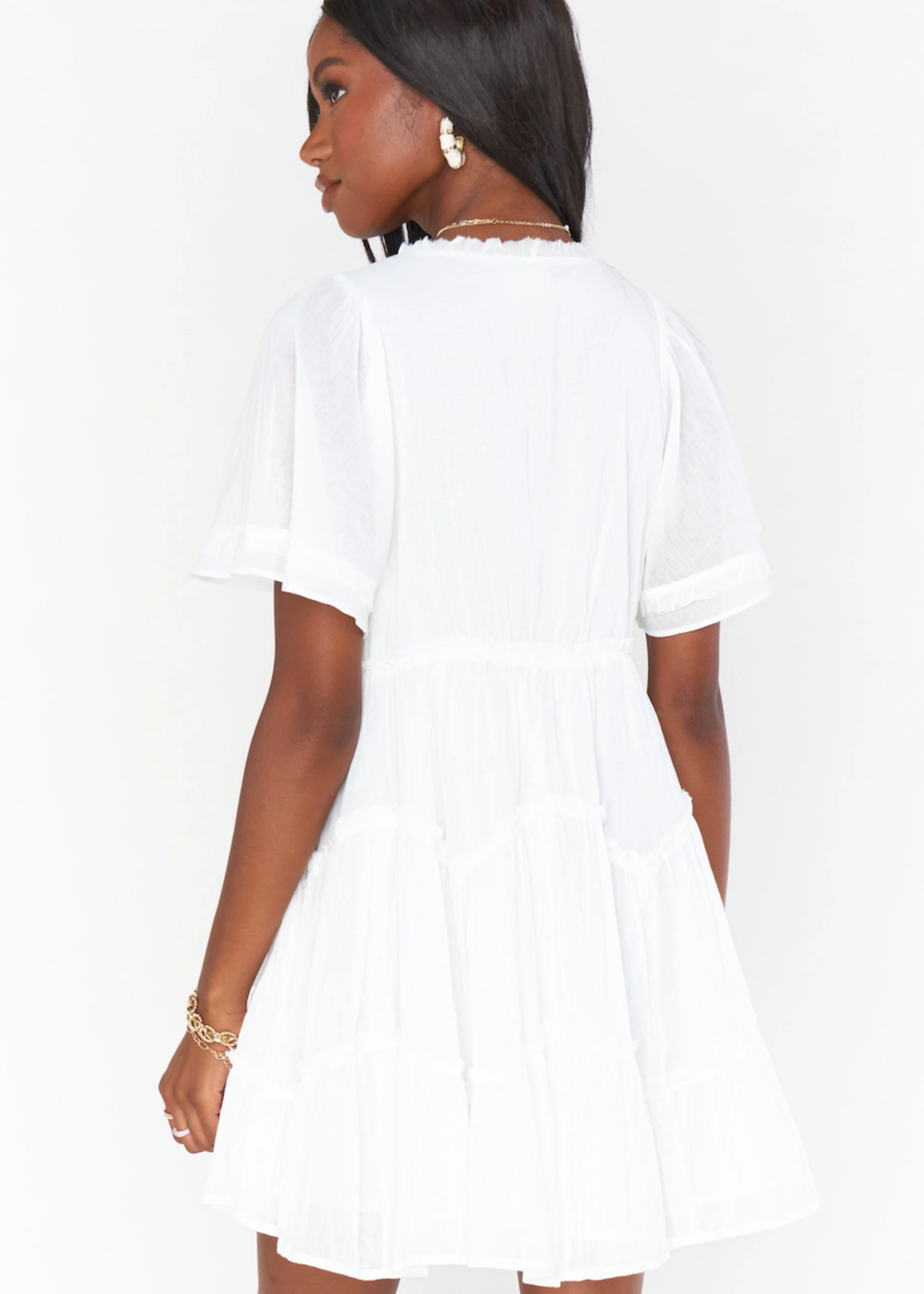 Show Me Your Mumu Alyssa Mini Dress White