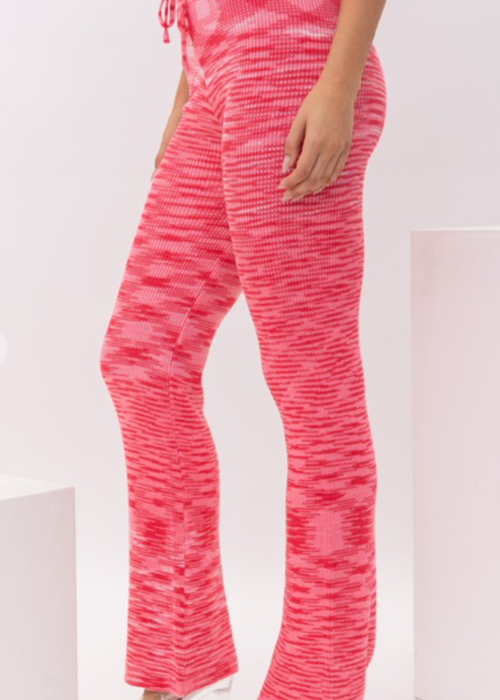 Pretty Garbage Pink Multi Knitted Pant