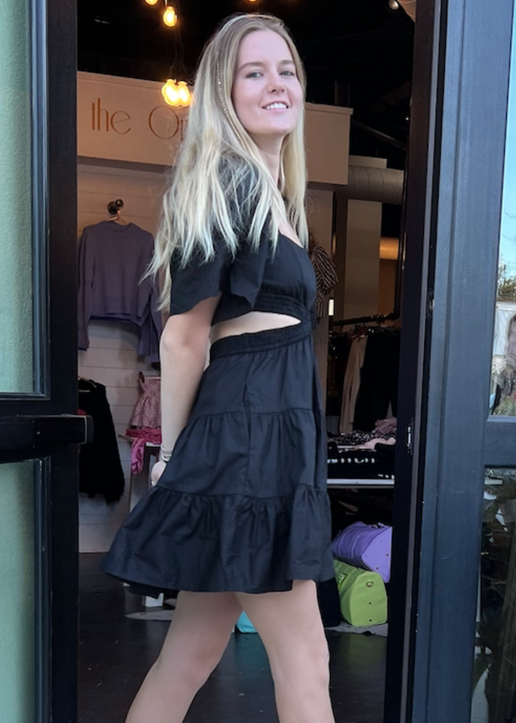 4Sienna Side Cut Out Ruffled Skirt Dress
