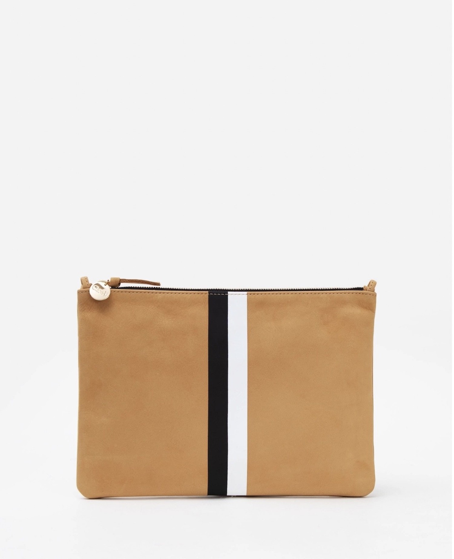Clare V. Flat Clutch With Tabs in Natural