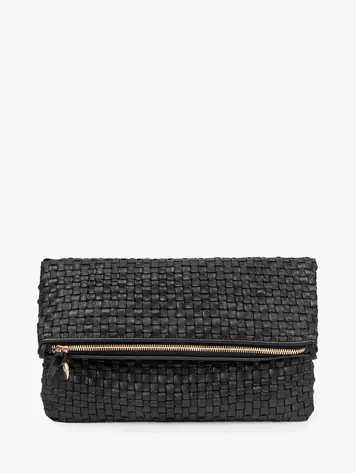 CLARE V Flat Clutch w/ Tabs - Camel