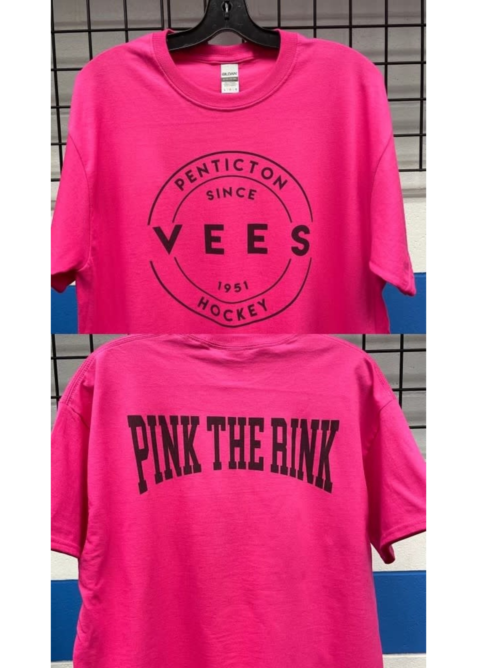 Gilden S Youth Pink the Rink T-Shirt