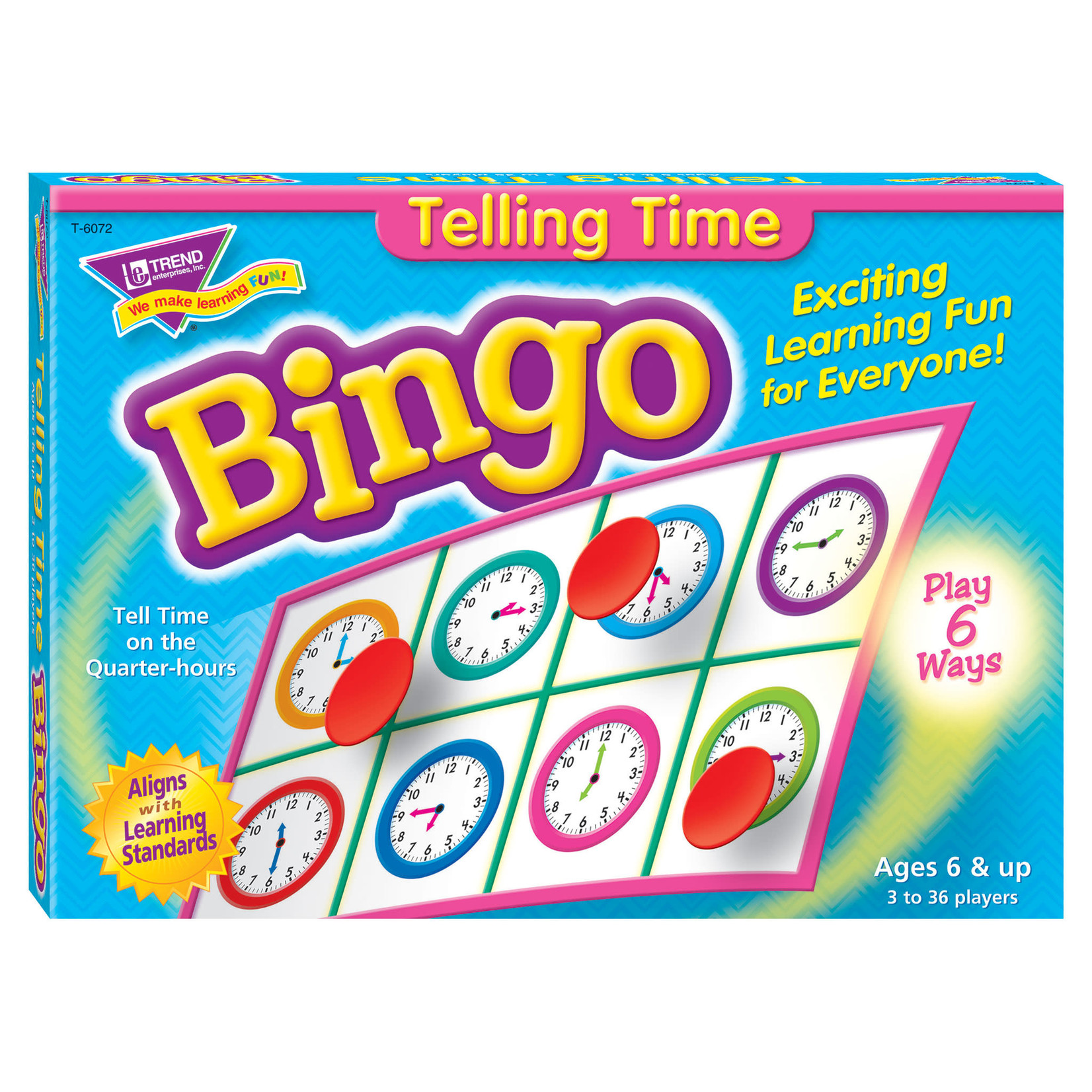 TREND Telling Time Bingo